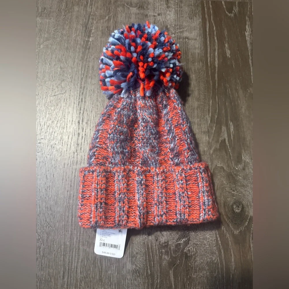 NWT Free People Movement Pow Party Reflective Beanie in Red/Bl Combo & Green/Blk